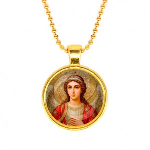 C1136032 Кулон, цвет золото, с цепочкой, Архангел Михаил