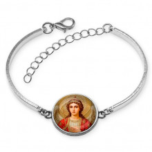 C1136046 Браслет металлический, цвет серебро, Архангел Михаил