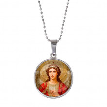 C1136053 Кулон, цвет серебро, с цепочкой, Архангел Михаил
