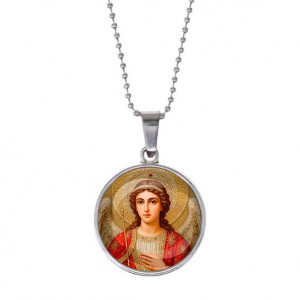 C1136053 Кулон, цвет серебро, с цепочкой, Архангел Михаил
