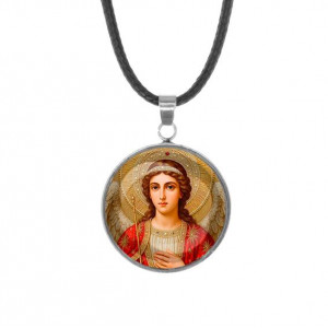 C1136062 Кулон, нержавеющая сталь, со шнурком, Архангел Михаил