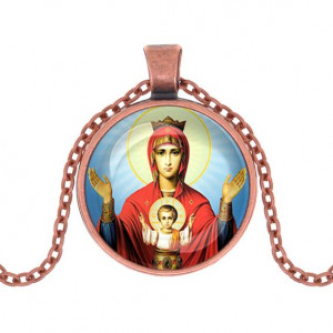 C1138030 Кулон, цвет медь, с цепочкой, Неупиваемая чаша