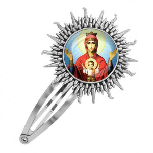 C1138045 Заколка металлическая, цвет серебро, Неупиваемая чаша
