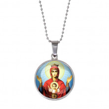 C1138053 Кулон, цвет серебро, с цепочкой, Неупиваемая чаша