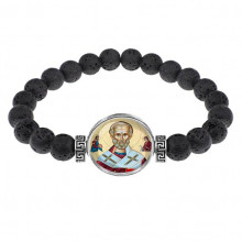 C1139003 Браслет из лавы, Николай Чудотворец