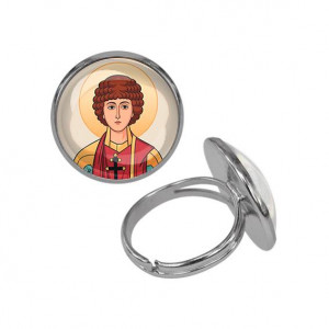 C1142015 Кольцо металлическое, цвет серебро, Пантелеймон Целитель