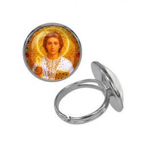 C1143015 Кольцо металлическое, цвет серебро, Пантелеймон Целитель