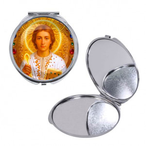 C1143016 Круглое складное зеркало, цвет серебро, Пантелеймон Целитель