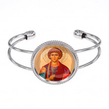 C1144034 Браслет металлический, цвет серебро, Пантелеймон Целитель