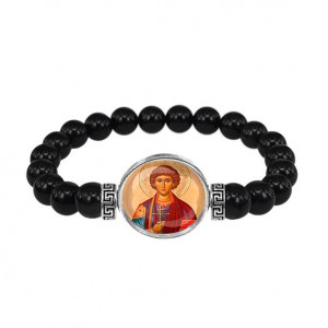 C1144056 Браслет из чёрного агата, Пантелеймон Целитель