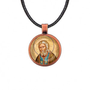 C1152031 Кулон, цвет медь, со шнурком, Серафим Саровский