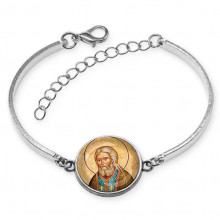 C1152046 Браслет металлический, цвет серебро, Серафим Саровский