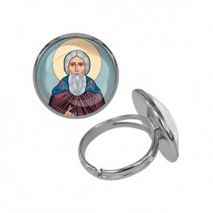 C1153015 Кольцо металлическое, цвет серебро, Сергей Радонежский
