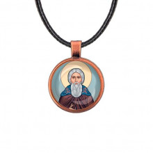 C1153031 Кулон, цвет медь, со шнурком, Сергей Радонежский