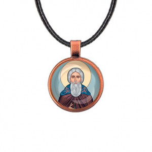 C1153031 Кулон, цвет медь, со шнурком, Сергей Радонежский
