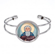 C1153034 Браслет металлический, цвет серебро, Сергей Радонежский