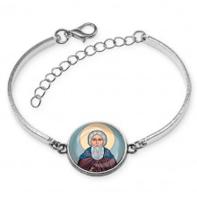 C1153046 Браслет металлический, цвет серебро, Сергей Радонежский