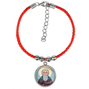 C1153047 Браслет из красного шнура, Сергей Радонежский