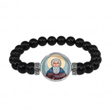 C1153056 Браслет из чёрного агата, Сергей Радонежский