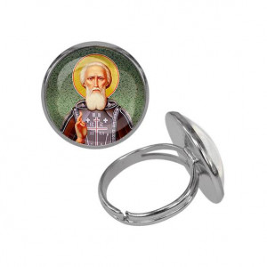 C1154015 Кольцо металлическое, цвет серебро, Сергей Радонежский
