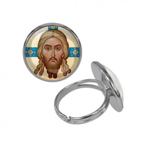 C1155015 Кольцо металлическое, цвет серебро, Спас Нерукотворный