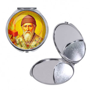C1157016 Круглое складное зеркало, цвет серебро, Спиридон Тримифунтский