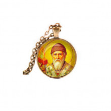 C1157028 Кулон, цвет бронза, с цепочкой, Спиридон Тримифунтский