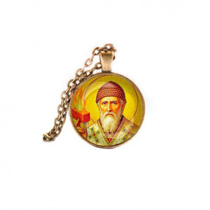 C1157028 Кулон, цвет бронза, с цепочкой, Спиридон Тримифунтский