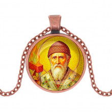 C1157030 Кулон, цвет медь, с цепочкой, Спиридон Тримифунтский