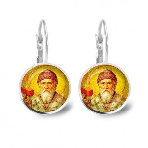 C1157038 Серьги металлические, Спиридон Тримифунтский
