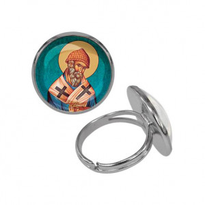 C1158015 Кольцо металлическое, цвет серебро, Спиридон Тримифунтский