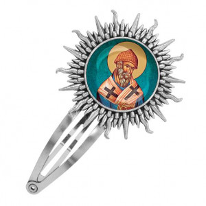 C1158045 Заколка металлическая, цвет серебро, Спиридон Тримифунтский