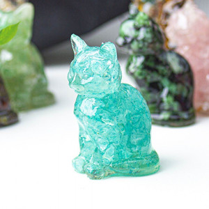 K908248273717-18 Фигурка из смолы Кошка