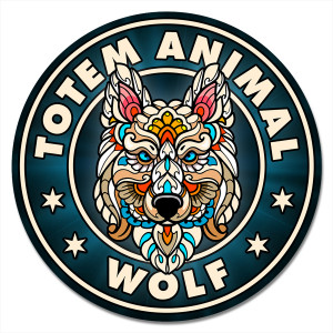 KM1137 Коврик для мыши Тотем Wolf (Волк), d.20см