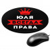 KM1412 Коврик для мыши именной Юлия Всегда права, d.20см