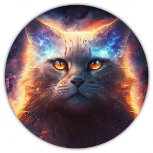 KM0280 Коврик для мыши Кот, d.20см