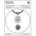 MKA-4001-08 Амулет Лотос с синт.камнем Малахит