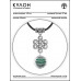 MKA-4003-08 Амулет Бесконечный узел с синт.камнем Малахит