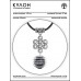 MKA-4003-14 Амулет Бесконечный узел с нат.камнем Снежный обсидиан