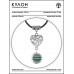 MKA-4005-08 Амулет Сердце с синт.камнем Малахит
