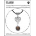 MKA-4005-16 Амулет Сердце с нат.камнем Тигровый глаз