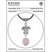 MKA-4006-12 Амулет Черепаха с нат.камнем Розовый кварц