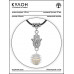 MKA-4007-07 Амулет Хамса с синт.камнем Лунный камень