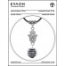 MKA-4007-14 Амулет Хамса с нат.камнем Снежный обсидиан