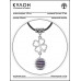 MKA-4008-01 Амулет Клевер удачи с нат.камнем Аметист