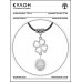 MKA-4008-03 Амулет Клевер удачи с нат.камнем Кахолонг