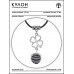 MKA-4008-05 Амулет Клевер удачи с нат.камнем Лава