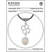 MKA-4008-07 Амулет Клевер удачи с синт.камнем Лунный камень