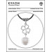 MKA-4008-09 Амулет Клевер удачи с нат.камнем Жемчуг речной