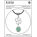 MKA-4008-10 Амулет Клевер удачи с нат.камнем Нефрит